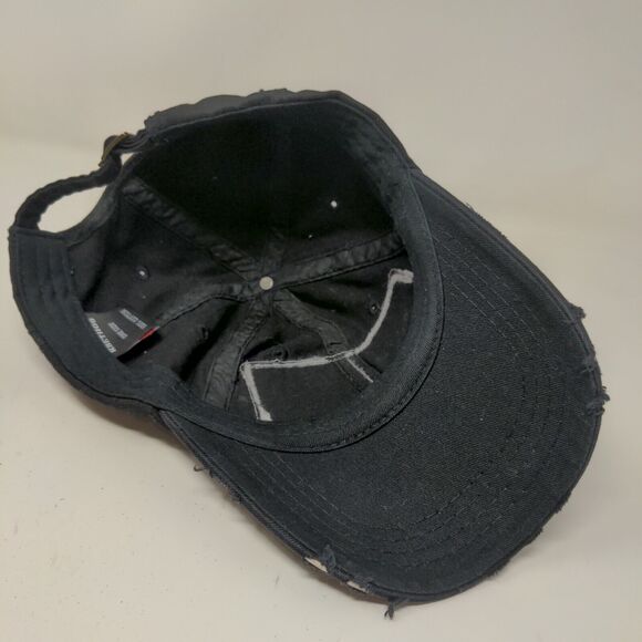 KBEthos Men's Patriotic Slideback Hat Black OS Distressed Big American Flag - Picture 8 of 10